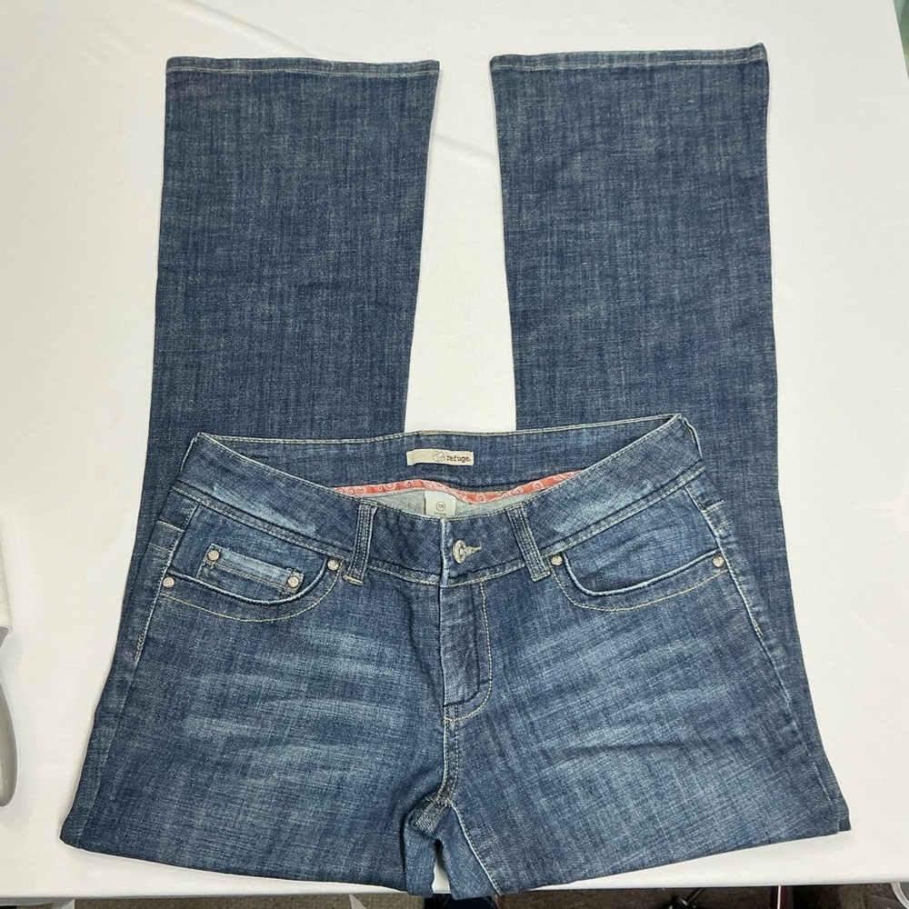 Refuge Bootcut Jeans Womens 34x31 Dark Wash Mid Rise Denim